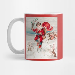 Santa Claus On A Penny | Reindeer | Christmas Xmas | Miriam And Ira D. Wallach Art Painting Mug